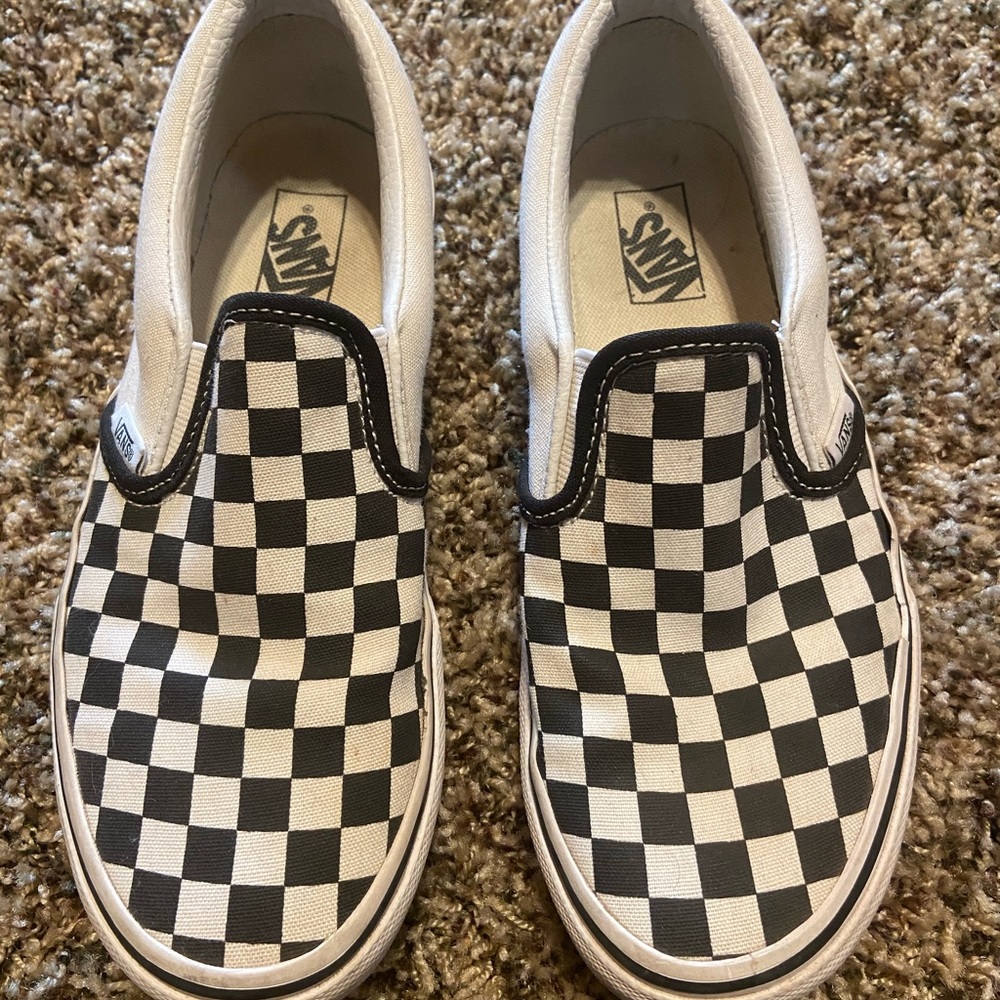 Black and White Checkered Van’s Shoes